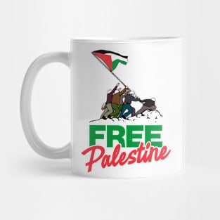 Free Palestine Flag Raising Protest Riot Mug